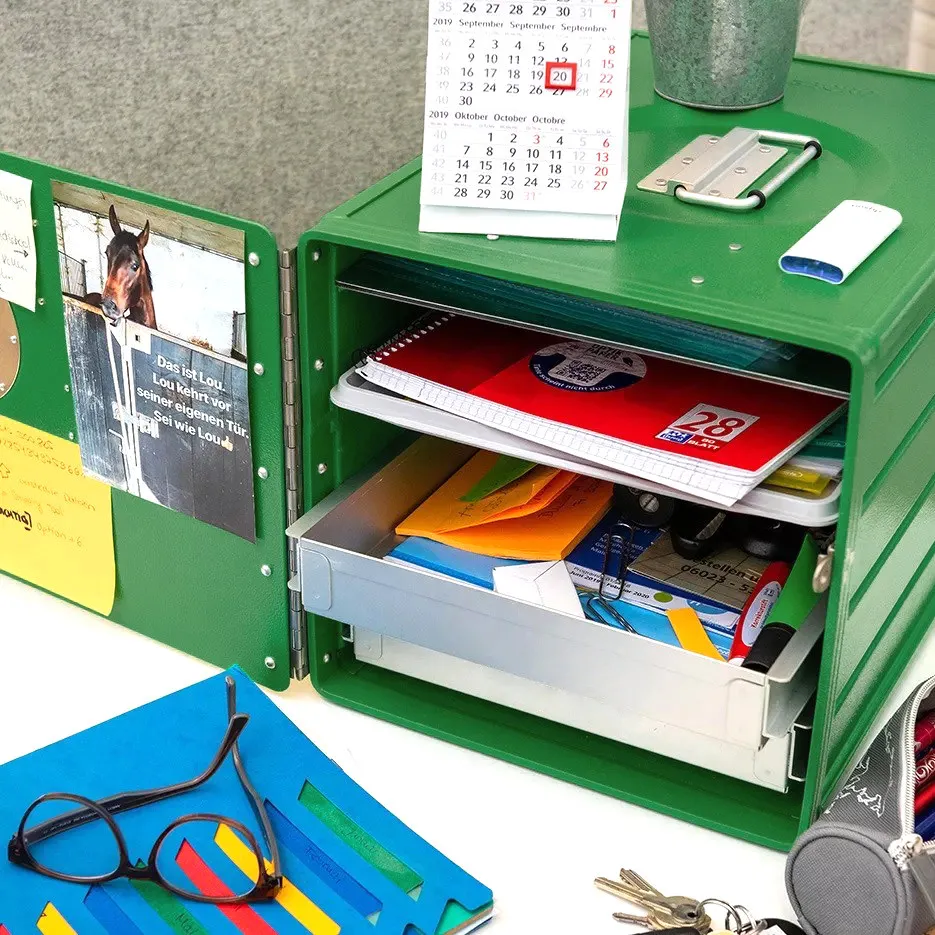 Storage aluminum alloy locker, living room study side drawer type industrial wind aviation storage box