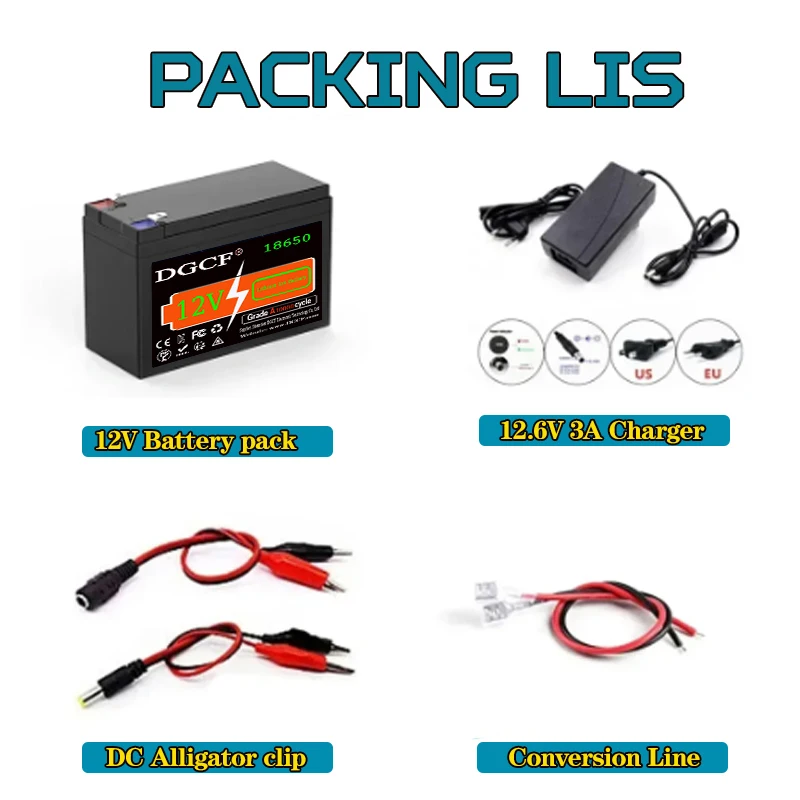 

✈️NEW 12V 18650 lithium battery pack 3S6P built-in high current 30A BMS for sprayers electric vehicle batterie+12.6V charger