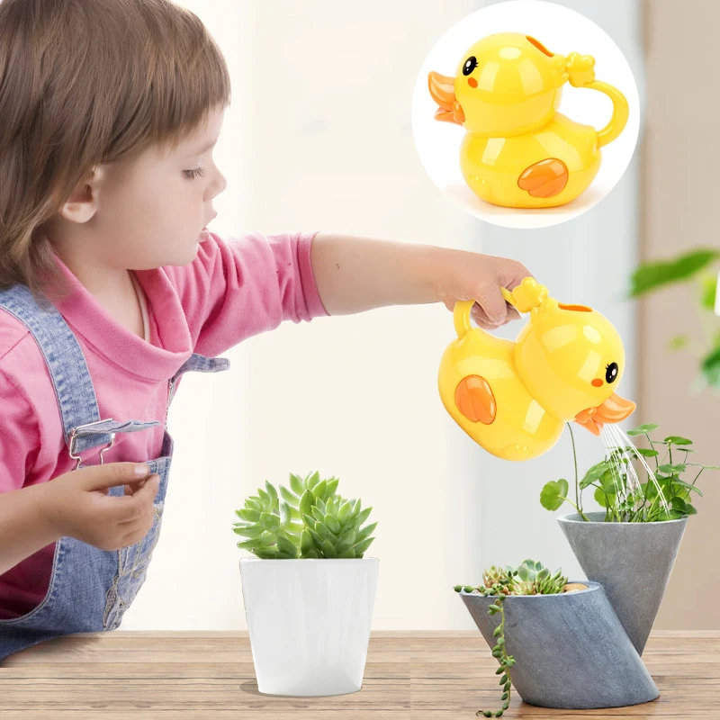 

Cute Duck Watering Can Bath Toy Wash Hair For Baby Kid Beach Pool Shower Water Toy Elephant Watering Can Toy