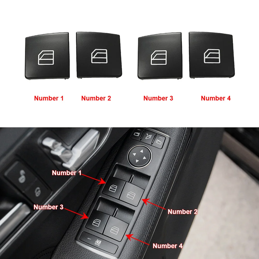 Window Switch Button Cover Cap For Mercedes Benz C-Class W204 E-Class W212 W207 GLK X204 Auto Accessories 2049058202