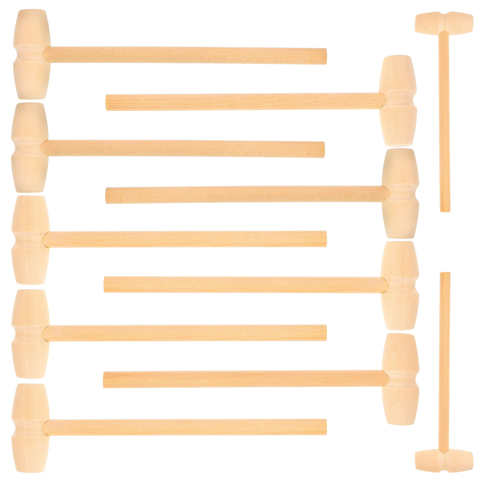 

12pcs Kid Wood Mallet Mini Hammer Child Solid Wood Hammer Baby Hand Eye Coordination Funny Beat Gavel For Toddler Boys Girls