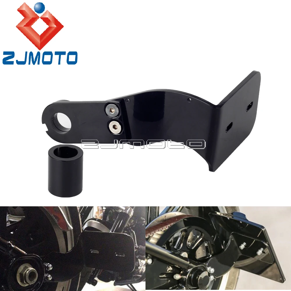 Side Mount Folding Registration Support Holder Frame License Plate Bracket For Harley Softail Breakout Dyna Street Bob 2018-2020