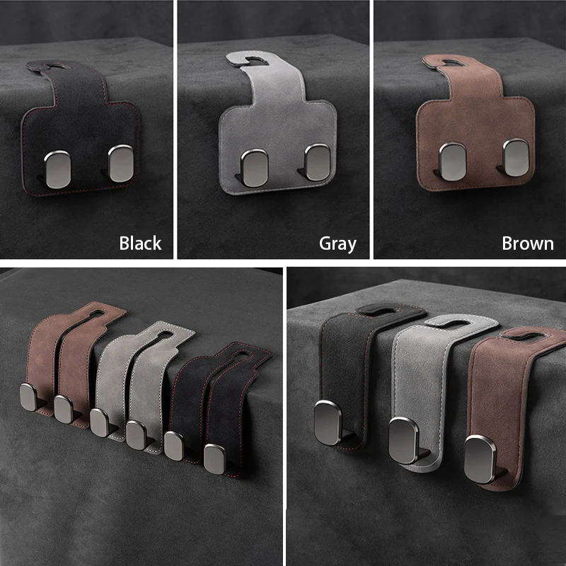 لمرسيدس بنز BMW هوندا أودي تويوتا مازدا الجلد المدبوغ سيارة المقعد الخلفي هوك شماعات مسند الرأس المخفية هوك المنظم تستيفها