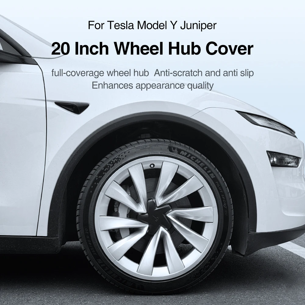 ل تسلا 20 بوصة عجلة حافة الحرس نموذج Y العرعر 2025 ABS محور عجلات حماية التصحيح حماة عجلة غطاء حماية الملحقات #6