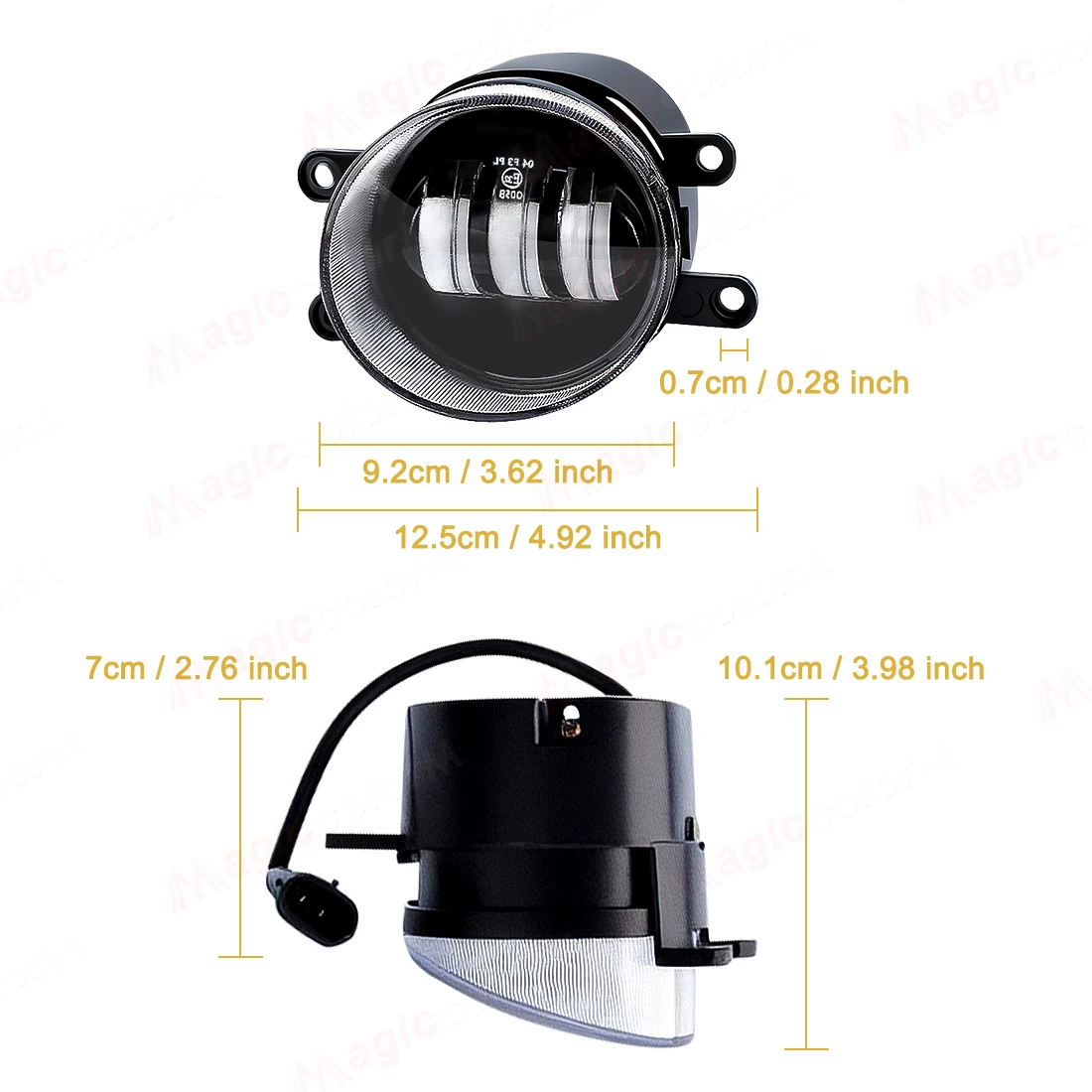 1 Pair LED Fog Lamp For Toyota RAV4 Corolla Yaris CHR Camry Hilux 4Runner Highlander Lexus Yellow White Foglight DRL Headlight - view 4