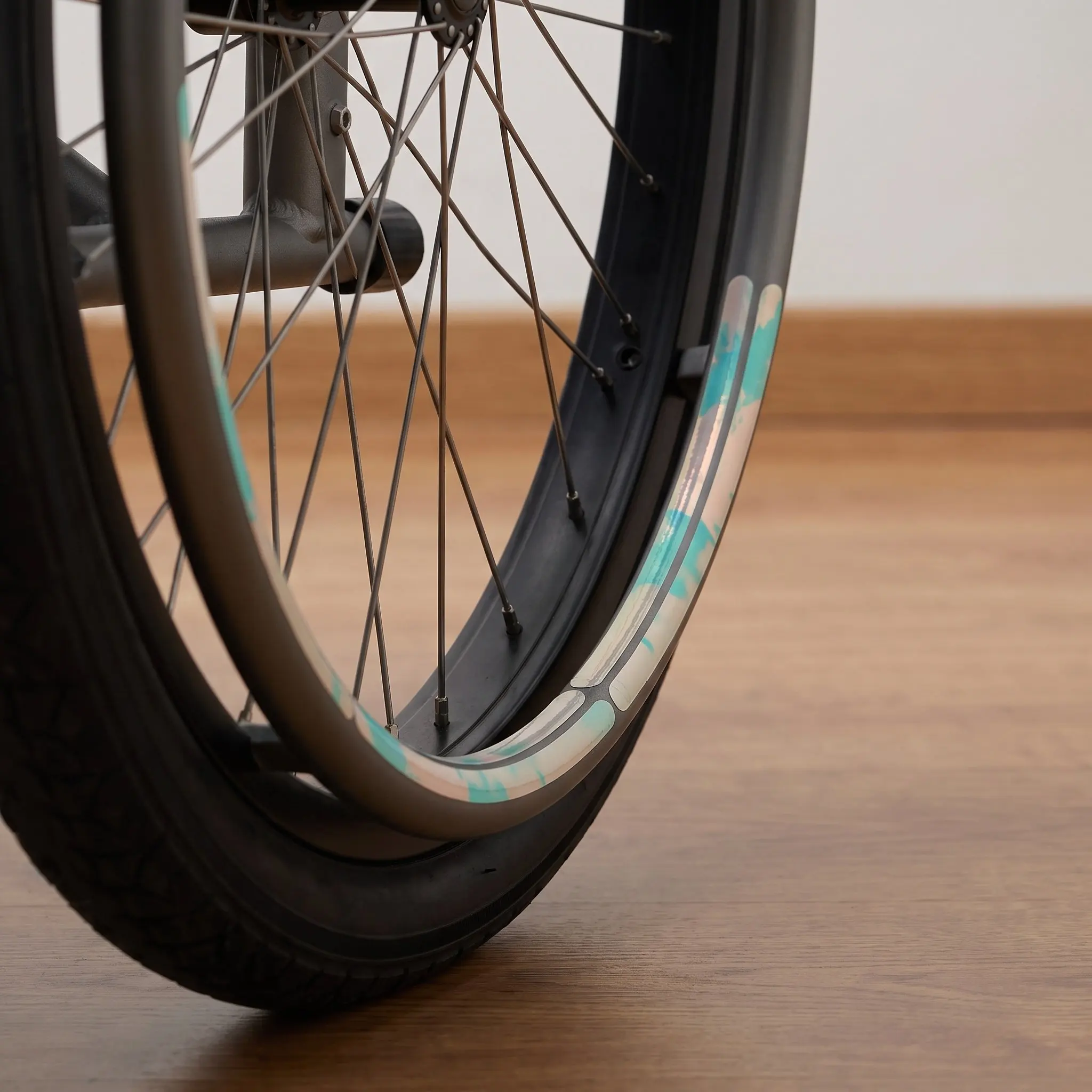 Wheelchair Reflective Stickers for Wheels Pvc Adhesive Rim Strips Waterproof Tape Night Visibility Mobility Chairs