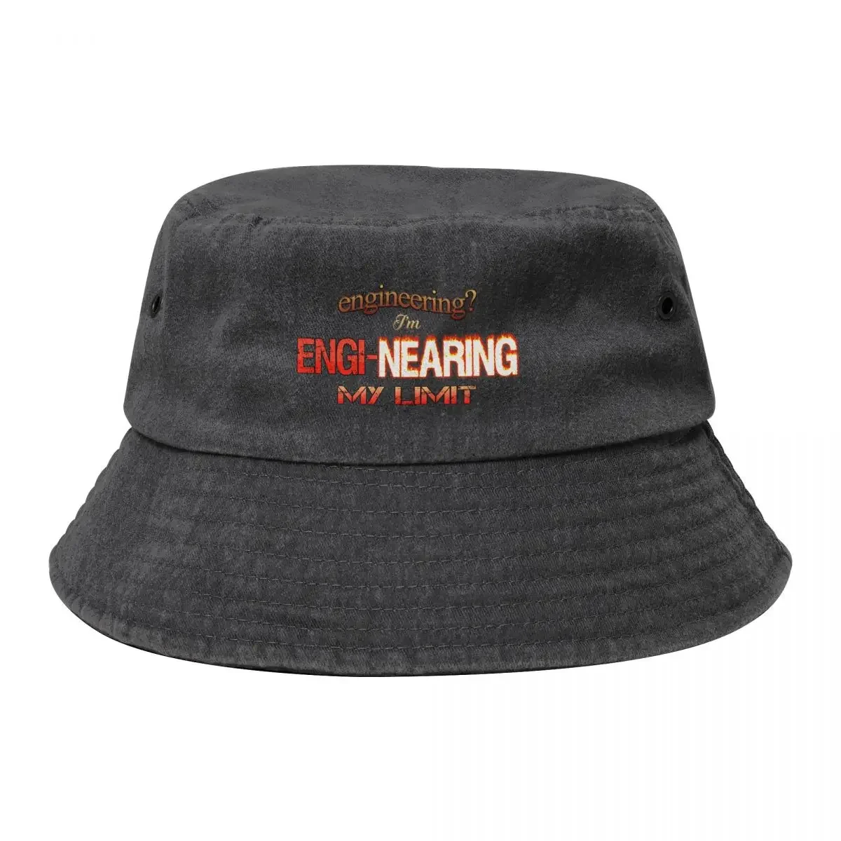 Engineering? I'm Engi-nearing My Limit Engineer Pun Bucket Hat Mountaineering black Women Caps Men's