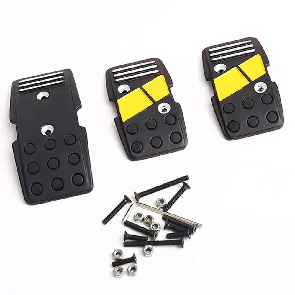 

3pcs Manual Car Pedals Racing Clutch Brake Accelerator Foot Pedals Cover Treadle with m*mo logo Pedal Pads For Most Vehicle