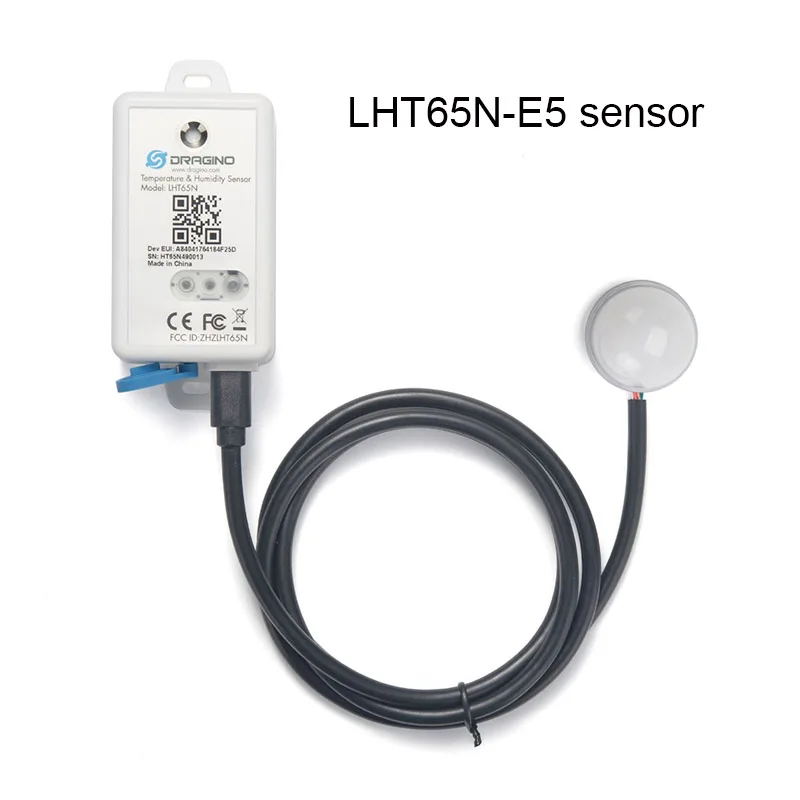 

Dragino LHT65N-E5 LoRaWAN датчик температуры, влажности и освещения без антенны, обновление прошивки через программный порт