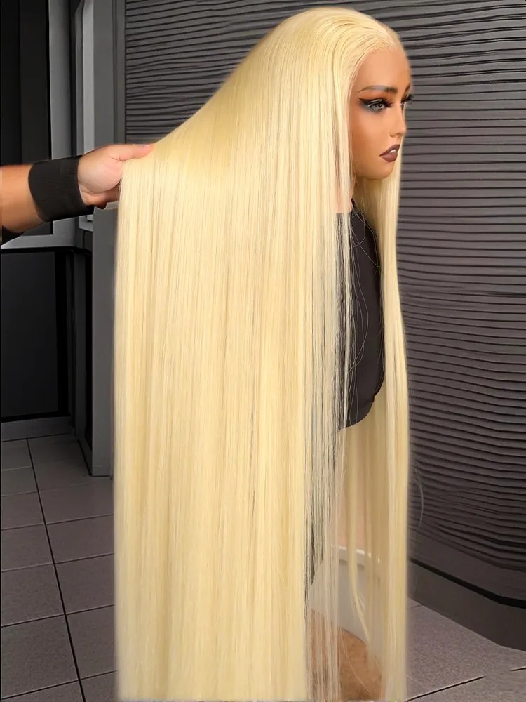

40 Inch Long Straight 613 Blonde Human Hair Wig 13x4 13x6 HD Transparent Full Lace Frontal Wigs Natural Hairline Women Fashion Wigs