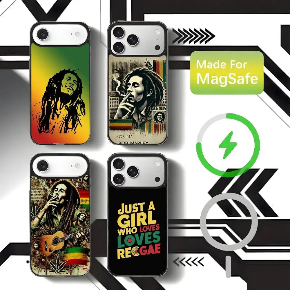 

Bob Marley Rasta Lion Phone Case For iPhone 17,16,15,14,13,12,11,Pro,Max,Plus,Mini,SE4,E Magnetic Magsafe Wireless Charging