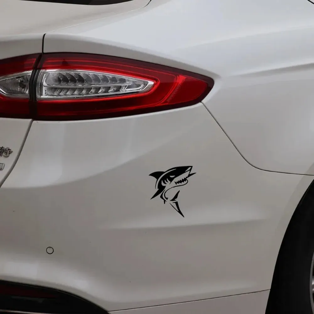 Image 6: Autocollants en vinyle imperméables sur le thème des requins prédateurs marins, pour SUV, camion, van, accessoires de décoration extérieure automobile