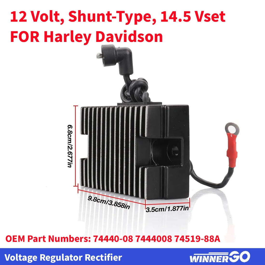 منظم جهد ثابت 12 فولت لدراجة Harley Davidson Evolution Big Twin CVO Dyna Fat Boy 32 AMP Shunt-Type 14.5 Vset #4