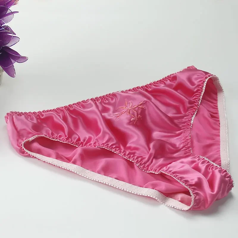 6pcs/lot Baoyou extra large fattened middle-aged and elderly mother fat mm mid waist female silk underwear  panties