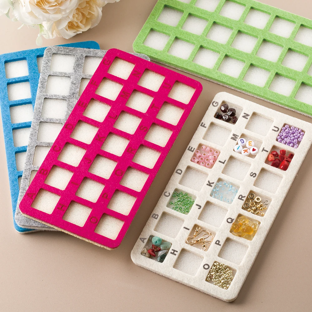 

XUQIAN Colorful Bead Mat With 21pcs Individual Grids for Beading Bracelet Necklace Jewelry Making Beads Storage