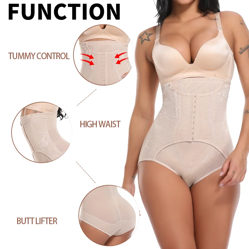 Body Shapewear Panties Lace Body Shaper Lingeries High Waist Tummy Control Panties Belly Control Shapewear Underwear Faja Corset