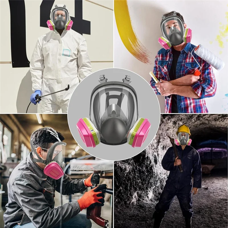 

Full Face Respirator Mask, 6800 Reusable Respirator Mask With Filters, Anti-Fog, Organic Vapor Respirator