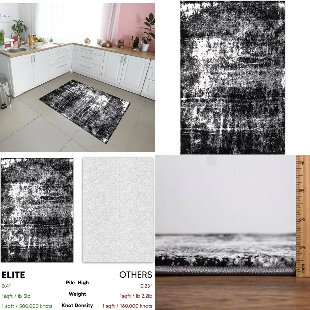 Абстрактные коврики 3x5 без линяния для кухни, гостиной, спальни, столовой, прихожей - современные декоративные коврики