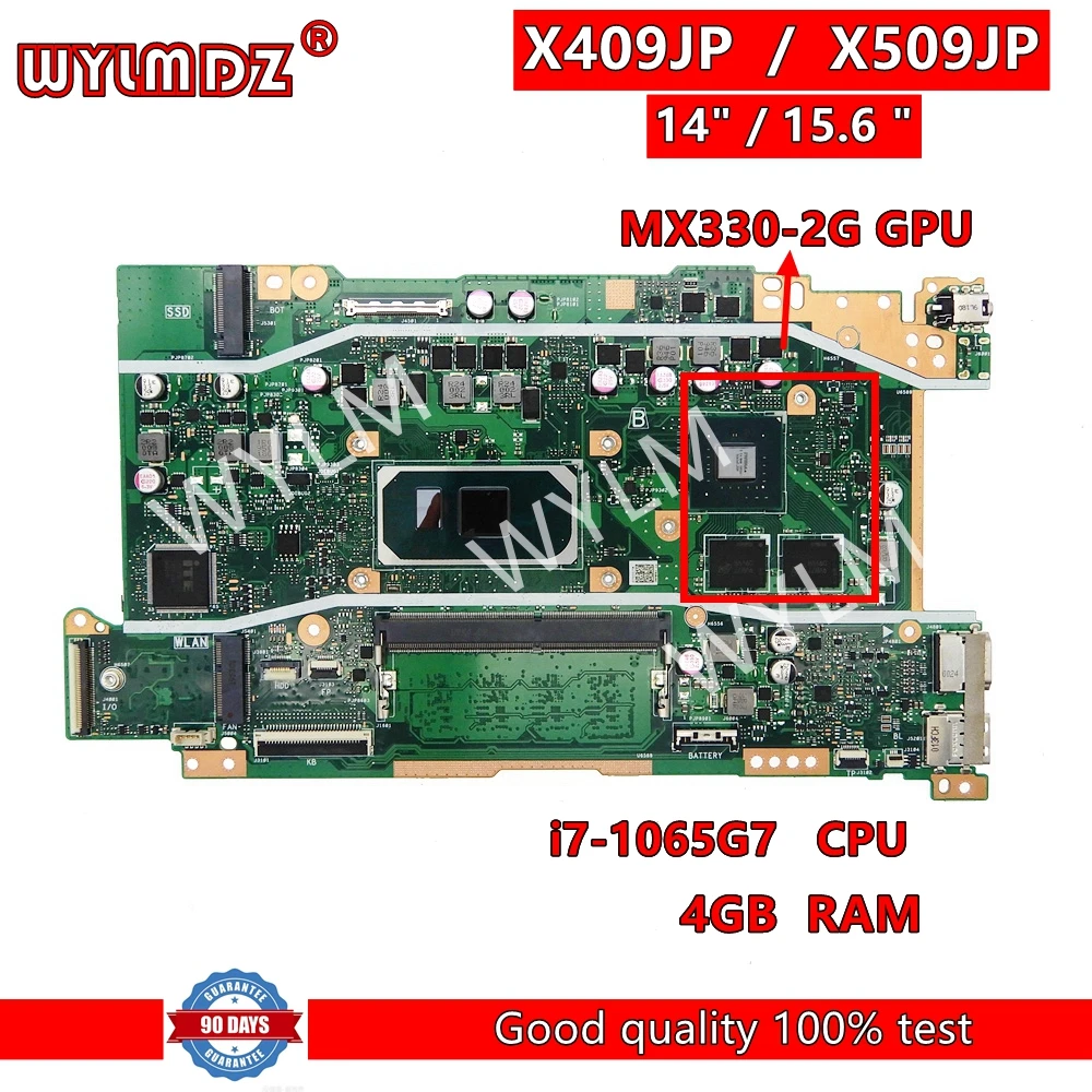 X409J i3/i5/i7CPU 4GB MX330-2G Mainboard For Asus X409JA X509JA X409JP X509JP X409JB X509JB R409J F409J F509J Laptop Motherboard