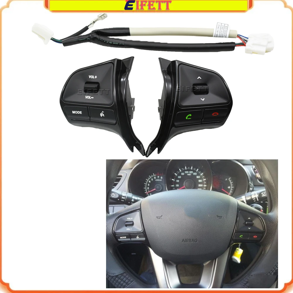 

Top QUality Available in 3 colors Auto Steering Wheel Phone Audio Control Button Switch For Old K2 2011 2012 2013 2014