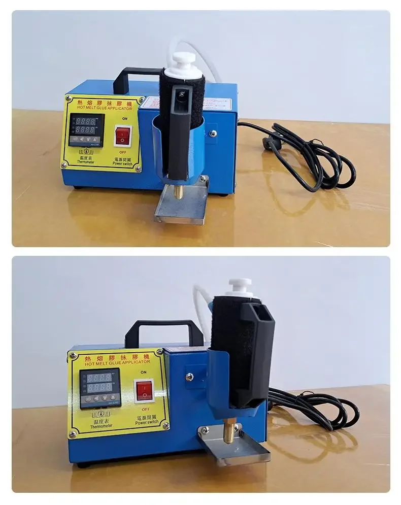 High Efficiency Semi-Automatic Hot Melt Coating and Adhesive Gluing Machine with Push-Type Dispenser for Leather Hand-held Use