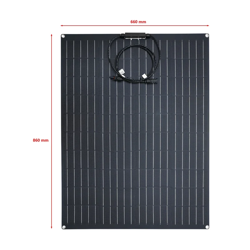 Imagem -02 - Painel Solar Flexível Célula Solar Monocristalina Carregador de Energia para Varanda Acampamento ao ar Livre Iate Motorhome Carro rv Barco 300w 18v