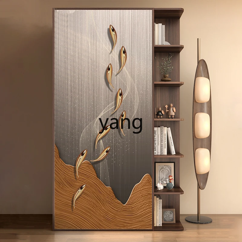 

LH retro solid wood wardrobe living room partition household bedroom small apartment new Chinese double door storage