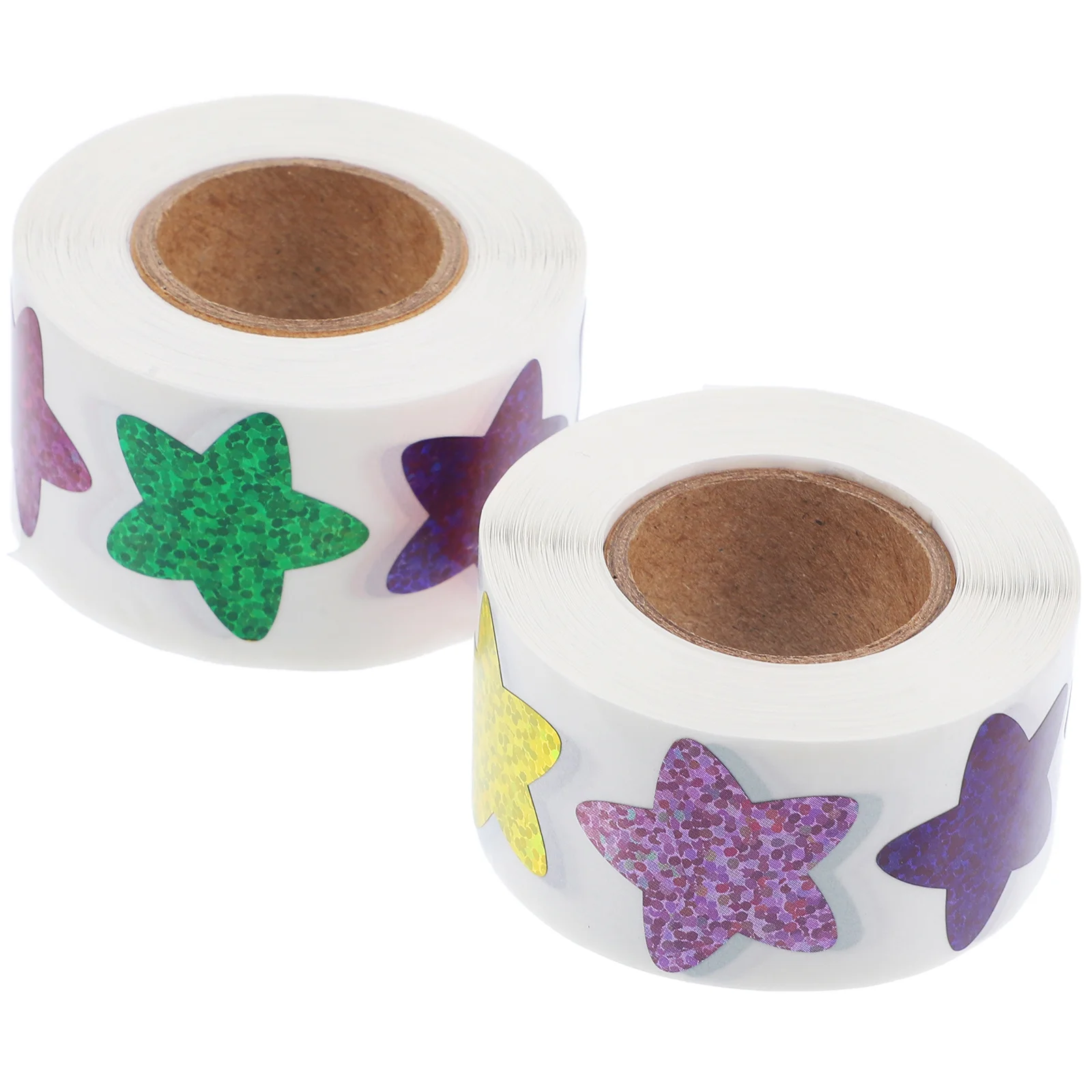 2 قطعة 2 لفات الخماسي مشرق اللون مكافأة ملصقات لطلاب الفصول الدراسية ذاتية اللصق الشارات ملصقات حافز المعلم