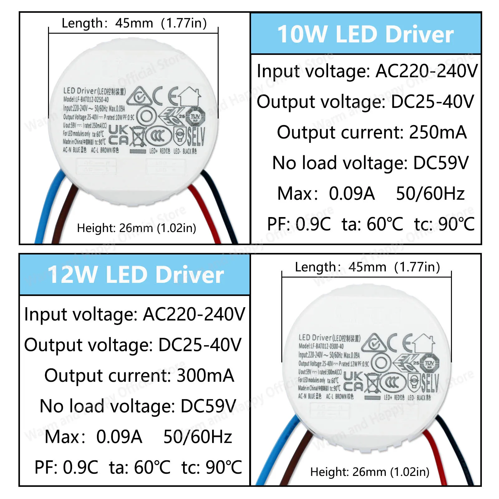 LED Dimming Driver high-quality Lifud 10W 12W 18W 20W 24W 28W 30W 39.9W LED Power Supply DC25-40V For Lighting Transformers