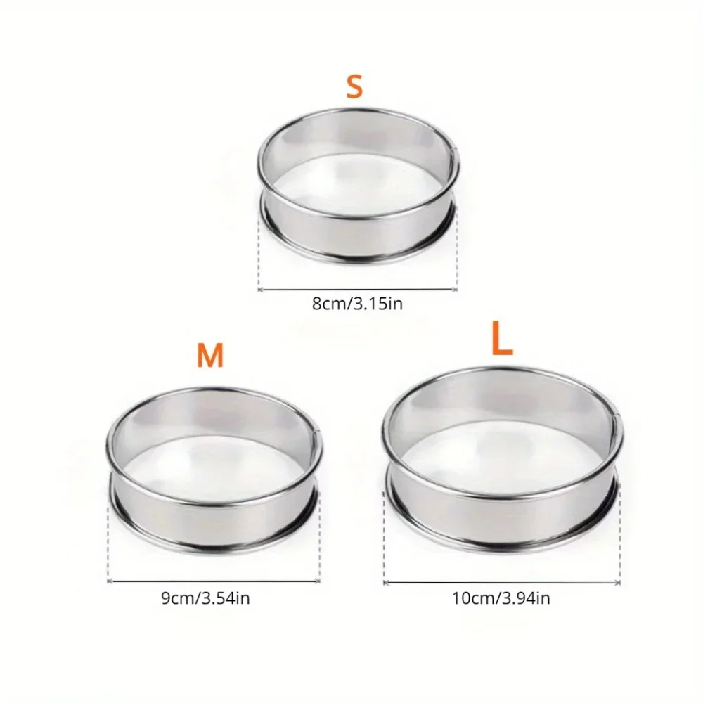 Round Chiffon Cake Mold - Double Rolled Edge Non-Stick Tart Ring,Aluminum Alloy Mousse/Biscuit Mold (Oven & Freezer Safe)