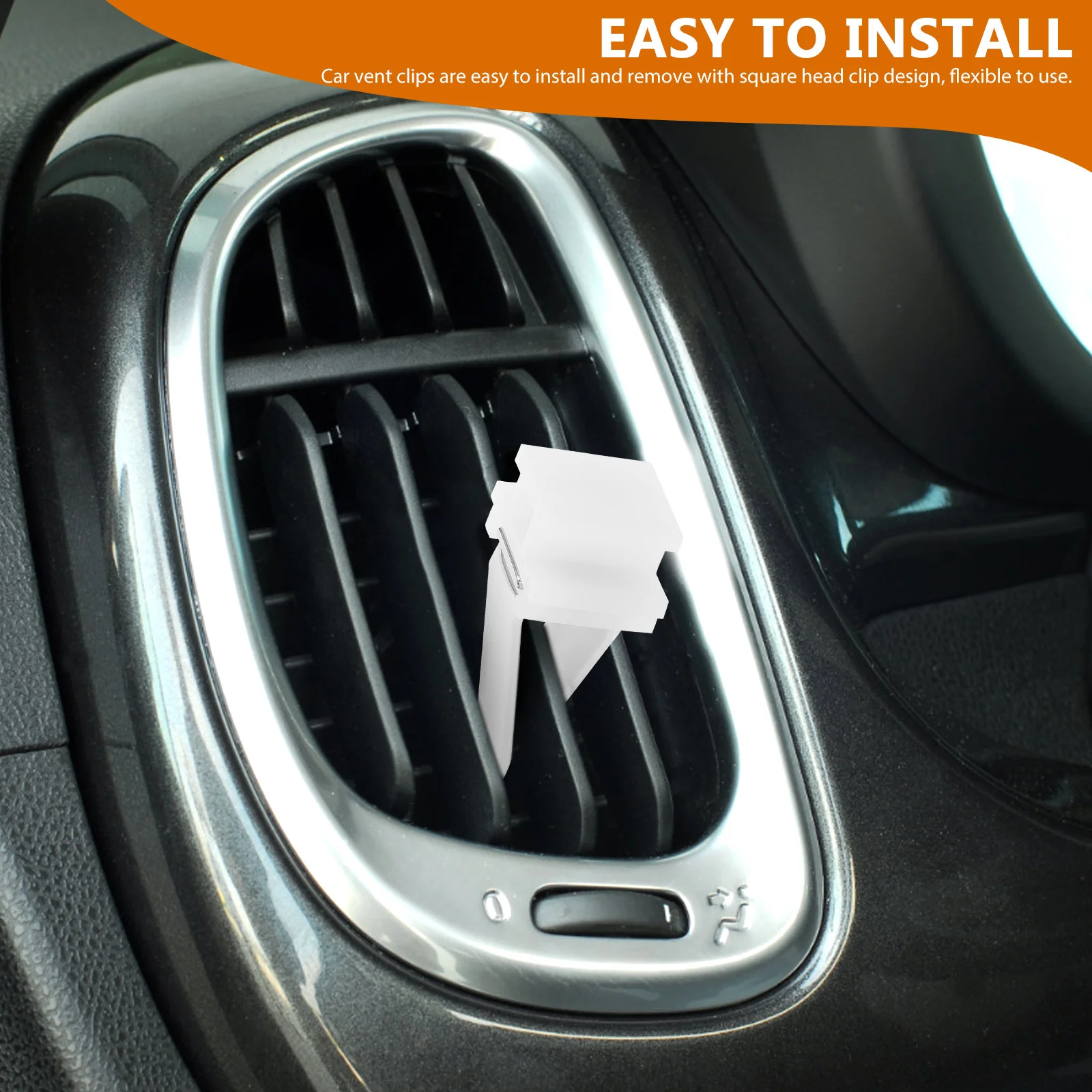 

20Pcs Square Head Car Air Vent Clips Durable Plastic Freshener Clip for Car Vent Accessories Auto Freshener Clips