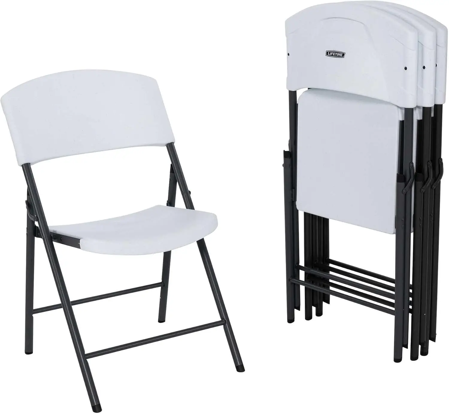 

42810 Light Commercial Folding Chair (Pack of 4), White