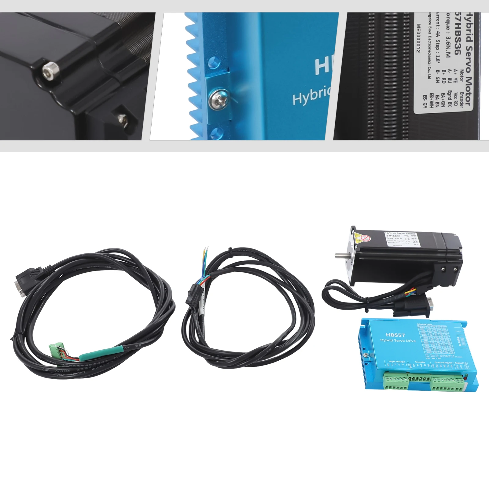 Vollständig geschlossenes Schrittmotor-Kit DC 24V-60V Motor-Treiber-Set mit natürlicher Kühlung für elektronische Geräte – Detail 2
