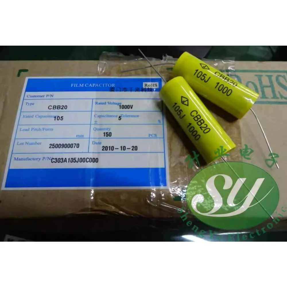 

CBB20 1.0uf/1000v 1u0f 1uf 105 new axial film capacitor