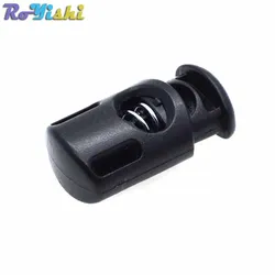 10 pz/pacco Barile di Plastica Molla Cavo Serrature Tappi In Leva Nero 27mm * 14mm * 10mm