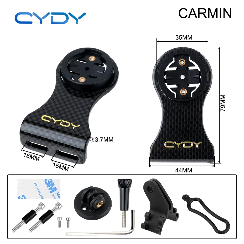 CYDY Carbon 3K Road Bicycle Computer Holder Garmin Edge Bryton Rider Whaoo Catey XOSS IGPSPORT MAGENE MTB Bike GOPRO Mount