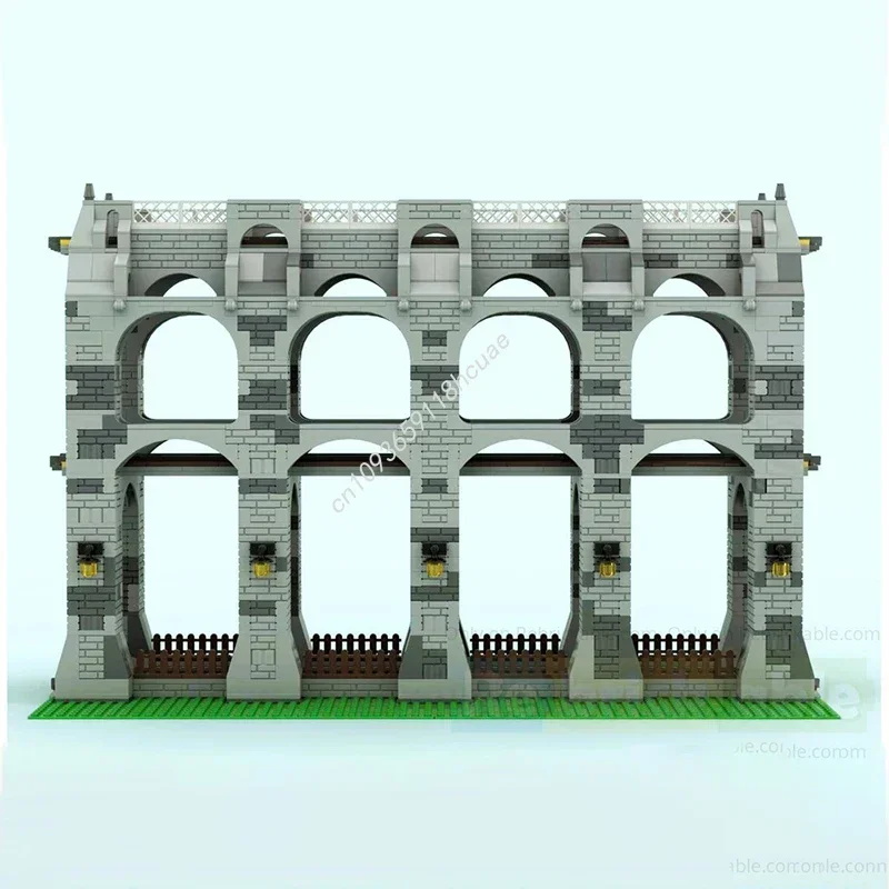 MOC Benutzerdefinierte Modulare Stadt Eisenbahn Brücke Modell Baustein Diy Kreative Montage Bildungs Ziegel Kind Urlaub geschenk