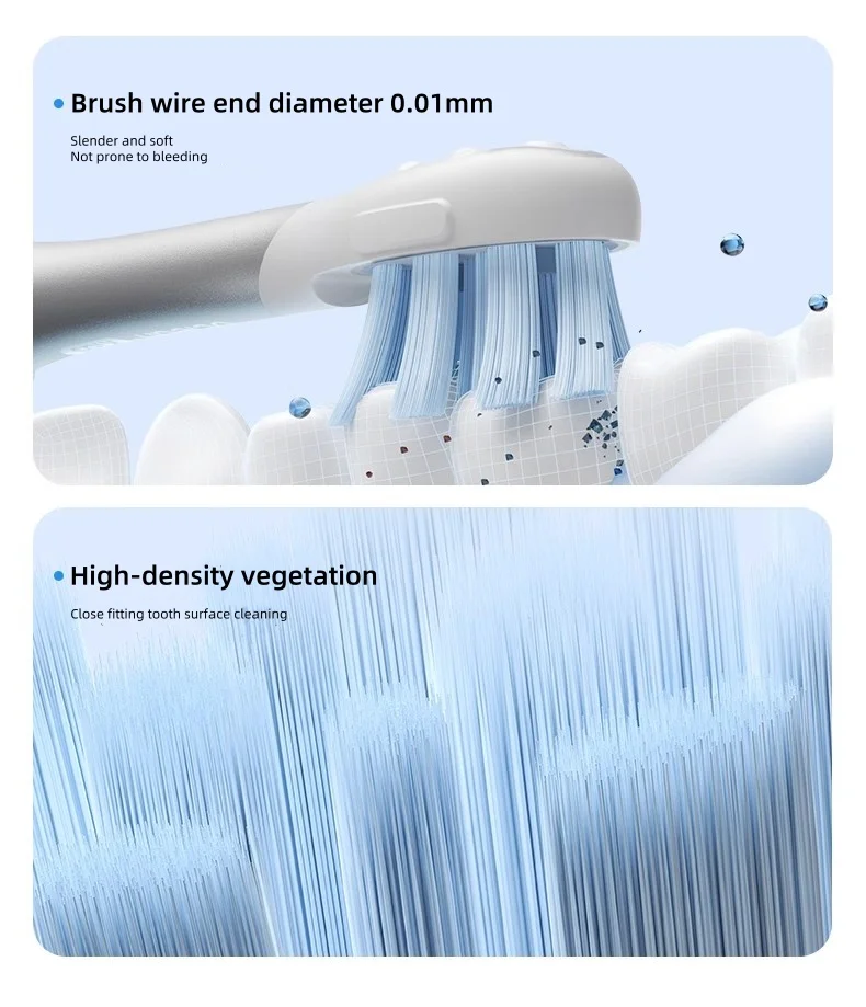 Oclean Kinder-Elektrozahnbürstenkopf mit Weichen Borsten, Interaktives Design, Zahnfleischschutz, Baby-Vollreinigungszubehör – Detail 7