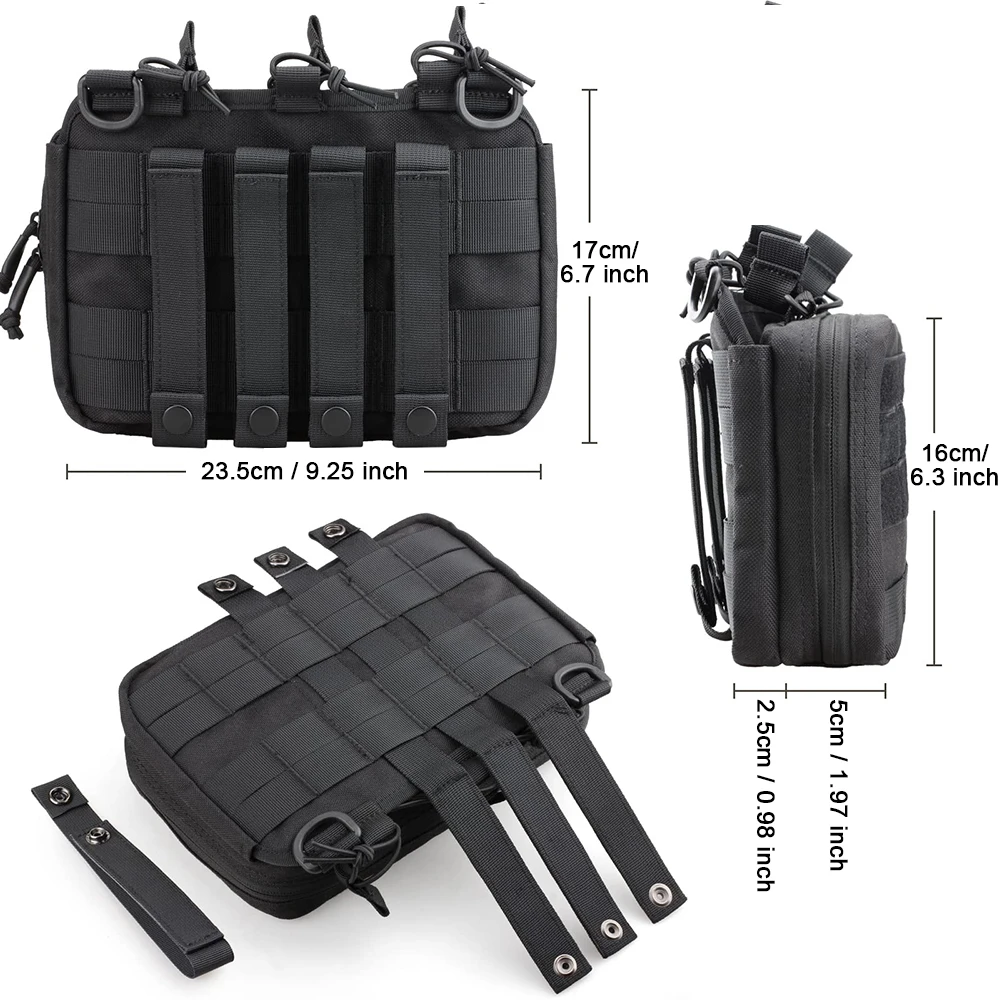 Triple Mag Admin Pouch Tactical Magazine Pouch Molle Utility EDC Organizer Detachable Inner Pocket Mag Holder for M4 M16 5.56mm view 6