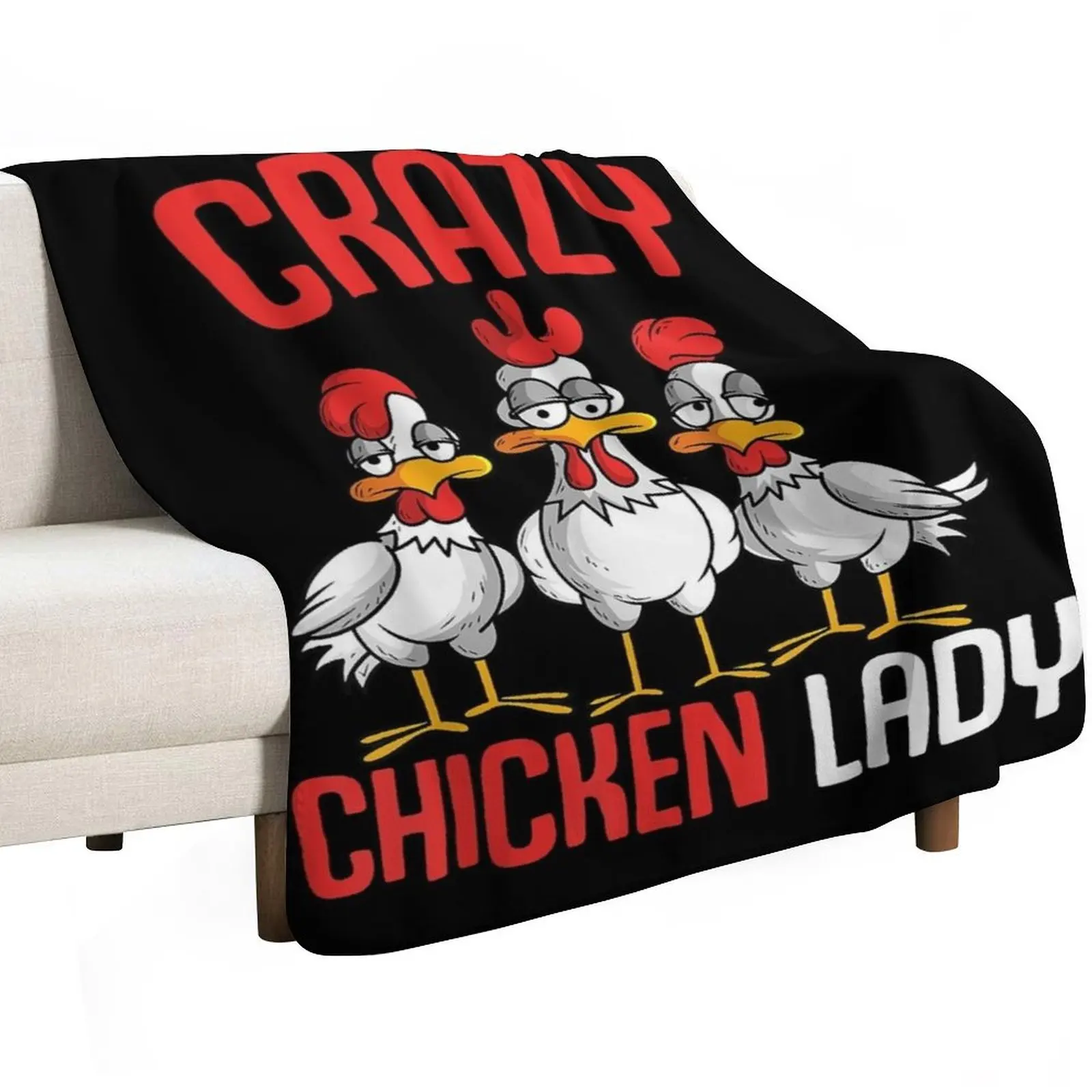 Crazy Chicken Lady Women Throw Blanket christmas decoration Comforter Tourist Luxury St Polar Sofa Quilt Blankets