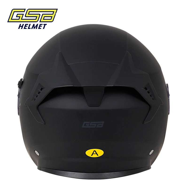 Gsb Motorcycle Helmet Motorcycle Rider Half Helmet Men's and Women's Double Lens Half-cover Men's and Women's Stylish Lightweight All Year Round