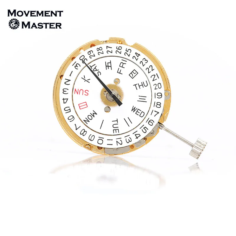 Tianjin-自動機械式時計ムーブメント、ダブルカレンダー、シルバーとゴールドのカラー、時計パーツ、t16、新品