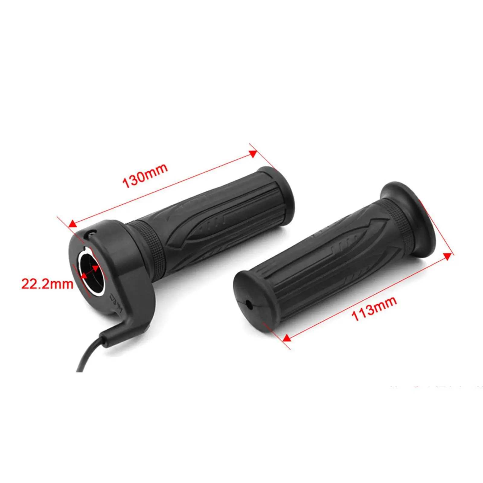 Throttle Handle with Cable Aluminum Plastic Twist Accelerator Grip Waterproof Connection for Electric Folding Bike Scooter
