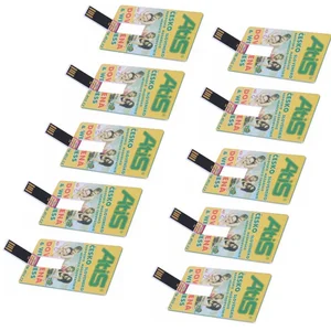 10pcs Logotipo personalizado Imagen de impresión 128MB 4GB 8G 16GB 32G USB Flash Drive Cedina de crédito Pendrive Nombre comercial con forma de memoria USB 8 mejor tarjeta USB de ventas - №6