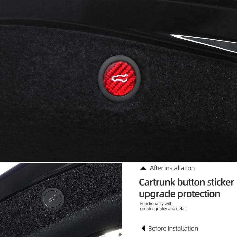 Stiker Saklar Pintu Bagasi Belakang Mobil Tesla Model 3 Model Y 2019-2025 Serat Karbon Asli Tombol Tutup Liftgate Aksesoris Interior