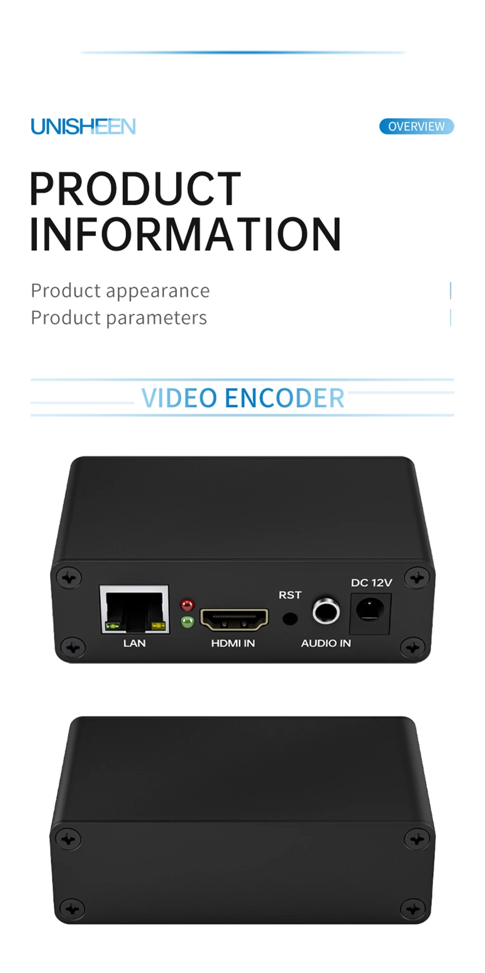 Unisheen BM1000H HDMI to IP Video Encoder Board H.265 H.264 Mini Live Streaming Board for IPTV System Integration SRT RTSP RTMP