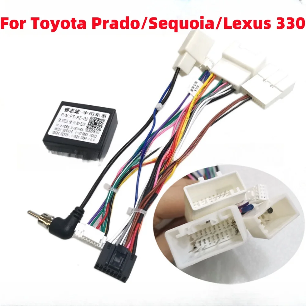 

Автомобильный 16-контактный Android-радио адаптер питания Canbus Box RZ-FT52 для Toyota Prado/Sequoia/Lexus 330, жгут проводов аудиоплеера