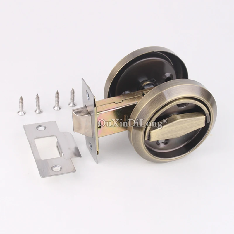 

Brand New Stainless Steel Invisible Door Lock Recessed Cup Handle Door Locks Fire Proof Disk Pull Ring Locks for 35mm~45mm Doors