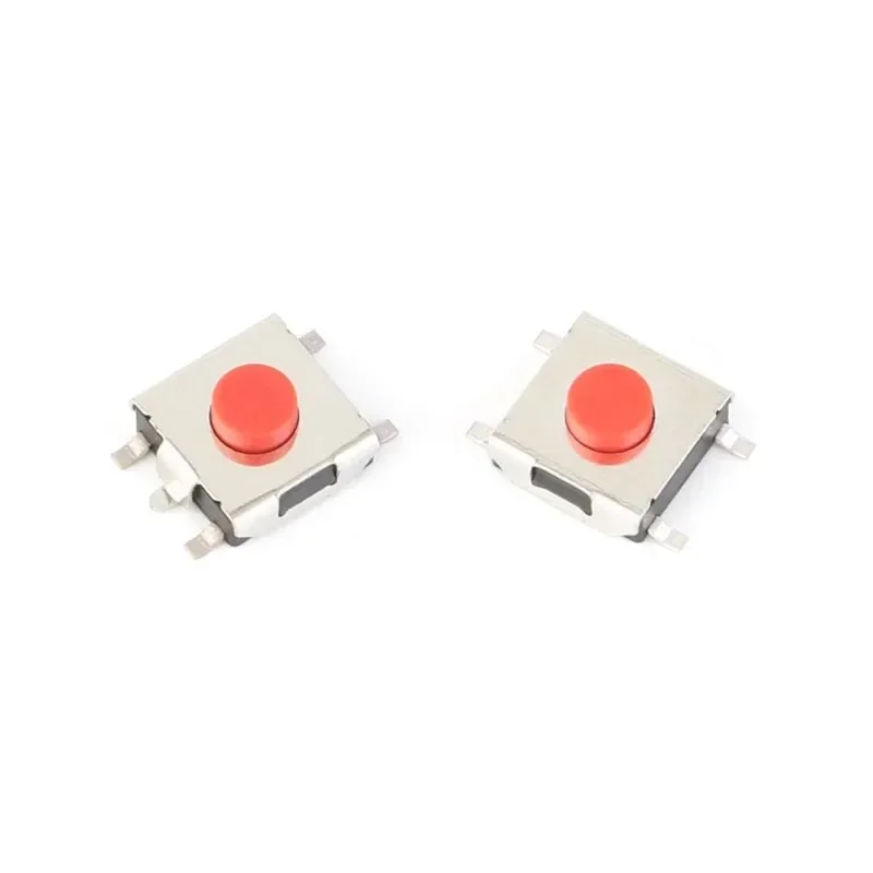 

100 шт./лот 6*6*3,1 мм SMD переключатель 4-контактный сенсорный микропереключатель кнопочные переключатели красный SMD тактовый переключатель