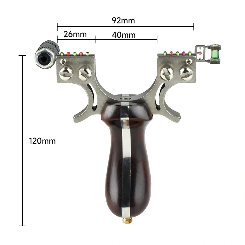 SYQT Double-screw Laser Aiming Slingshot 304 Stainless Steel Comfortable Grip 288g for Hunting Outdoor Precision Shooting 14+